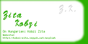 zita kobzi business card
